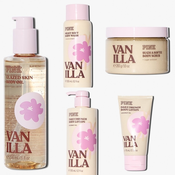 Victoria's Secret PINK Classic Vanilla Body Care 5 Piece Set NEW